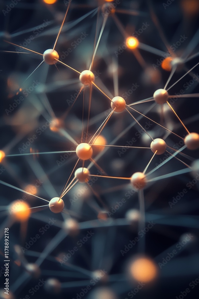 Poster abstract connected nodes in a digital visualization of network concepts and structures for modern te