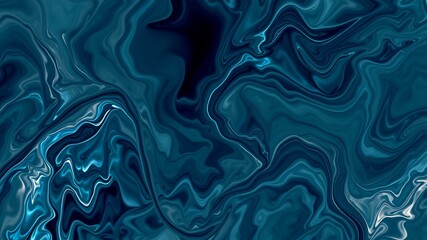 Obraz premium Abstract teal and dark blue swirling marble texture background for design projects, ideal for websites and presentations.