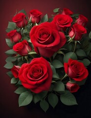 Valentines Day rose bouquet photos