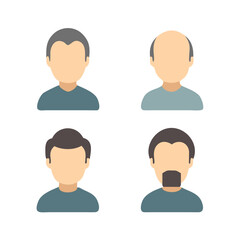 vector man face flat