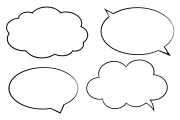 Fototapeta premium set of speech bubbles