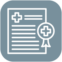 Fototapeta premium Medical Certificate vector icon illustration of Vacation and Tourism iconset.
