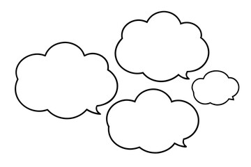 speech bubbles on white