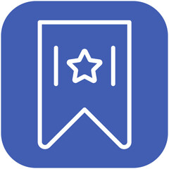 Bookmark vector icon illustration of Literature iconset.