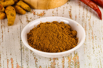 Indian cuisine - curry powder for culinary