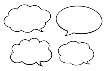 Blank Speech Cloud Collection vector