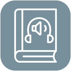 Audiobook vector icon illustration of Literature iconset.