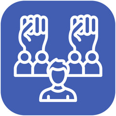 Unity vector icon illustration of Protesting and Civil Disobedience iconset.