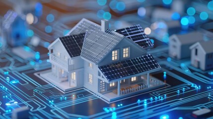 Obraz premium Enhanced Safety: With smart systems, home and digital security are heightened, offering real-time alerts and control for a safer living environment. 