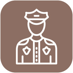 Police vector icon illustration of Protesting and Civil Disobedience iconset.