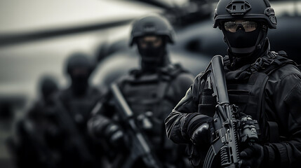 Fototapeta premium Close-up of Military Action