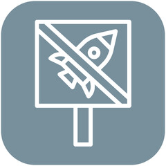 Anti War vector icon illustration of Protesting and Civil Disobedience iconset.