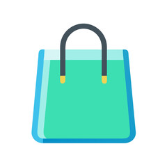 green vector shopping bag