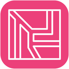 Map vector icon illustration of Vacation Planning iconset.