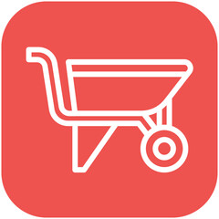 Wheelbarrow vector icon illustration of Home Improvements iconset.