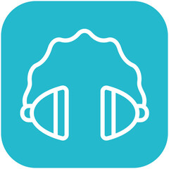 Safety Ear Muffs vector icon illustration of Home Improvements iconset.