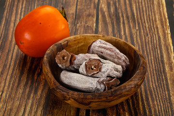 Dry sweet ripe persimon fruit