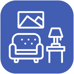Living Room vector icon illustration of Home Improvements iconset.