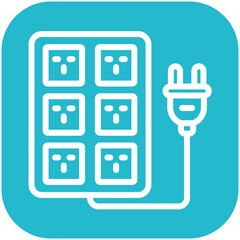 Extension Cord vector icon illustration of Home Improvements iconset.