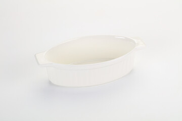White ceramic empty bowl dishware