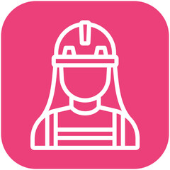 Builder Female vector icon illustration of Home Improvements iconset.