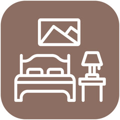 Bedroom vector icon illustration of Home Improvements iconset.