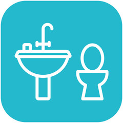 Bathroom vector icon illustration of Home Improvements iconset.