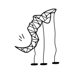 A unique hand drawn icon depicts a unique wire sculpture
