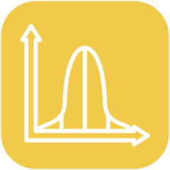 Bell Shaped Graph vector icon illustration of Business & Economy iconset.