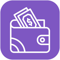 Money in Wallet vector icon illustration of Business & Economy iconset.