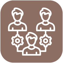 Teamwork vector icon illustration of Business & Economy iconset.