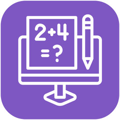 Online Exam vector icon illustration of School iconset.