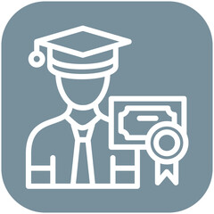 Receiving Diploma vector icon illustration of School iconset.