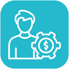Cost Management vector icon illustration of Human Resource iconset.