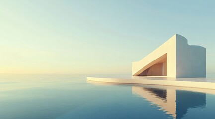 building with reflection