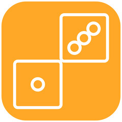 Dice vector icon illustration of Children Toys iconset.