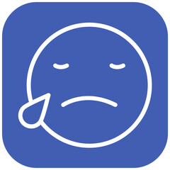 Sad vector icon illustration of Funeral iconset.