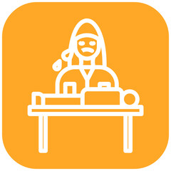 Dead Body vector icon illustration of Funeral iconset.