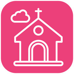 Chapel vector icon illustration of Funeral iconset.