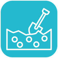 Bury vector icon illustration of Funeral iconset.