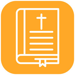 Obraz premium Bible vector icon illustration of Funeral iconset.