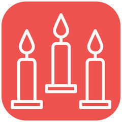 Candles vector icon illustration of Funeral iconset.