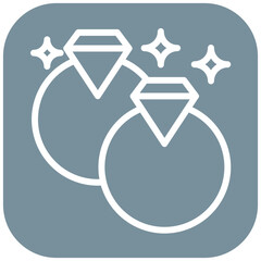 Rings vector icon illustration of Party and Celebration iconset.