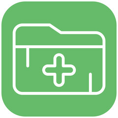 Obraz premium Medical Folder vector icon illustration of Pharmacy iconset.