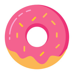 cartoon donut pink