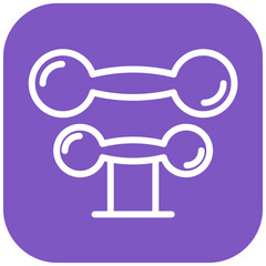 Dumbbells vector icon illustration of Pilates iconset.