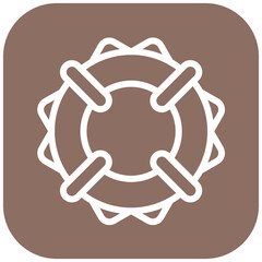 Lifebuoy vector icon illustration of Coastline iconset.