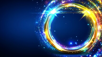 Obraz premium Glowing Circular Lights Sparkles Abstract Design