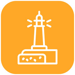 Lighthouse vector icon illustration of Coastline iconset.