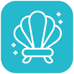 Seashell vector icon illustration of Coastline iconset.